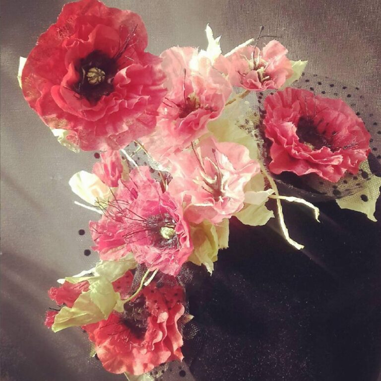 Filigrane Stoffblumen