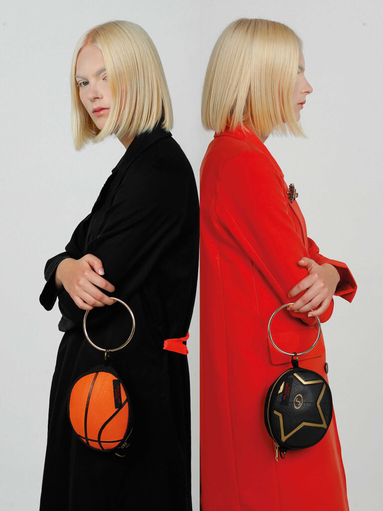 Bal-Designs Taschen aus recycelten Basketbällen